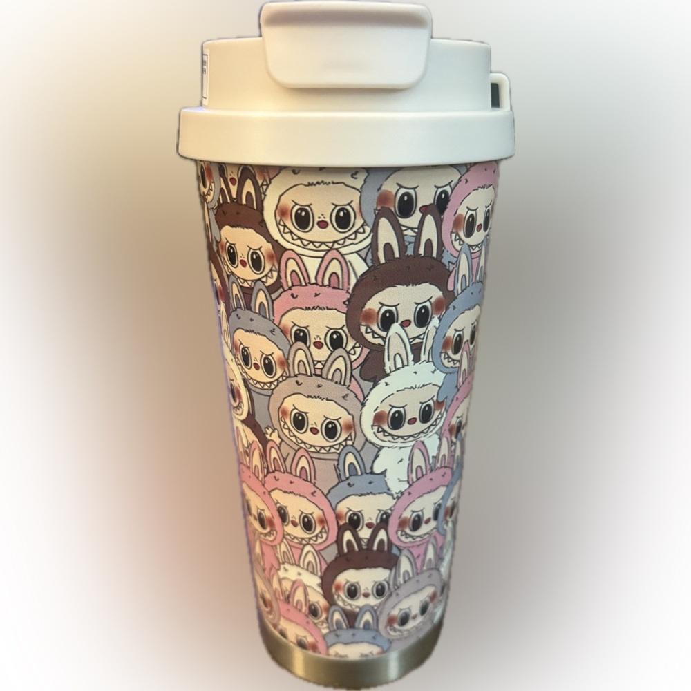 Cute Labubu Character Travel Tumbler